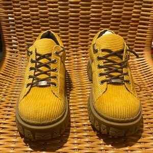 WITCH WANNABE TEEN CRAFT OXFORDS - YELLOW CORDUROY